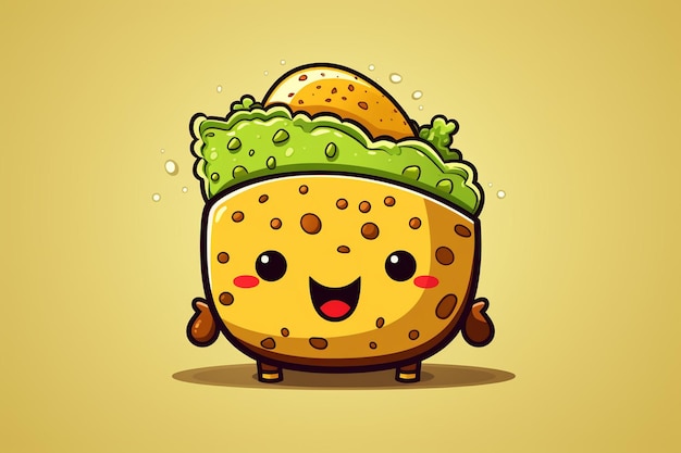 Diseño de tacos Kawaii