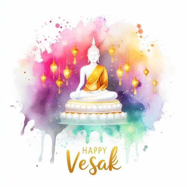 Foto diseño de la tarjeta vesak