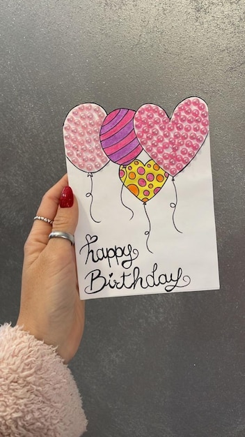 Foto diseño de tarjetas de cumpleaños con fotos