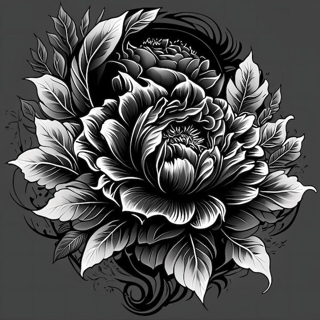 diseño de tatuaje de flor