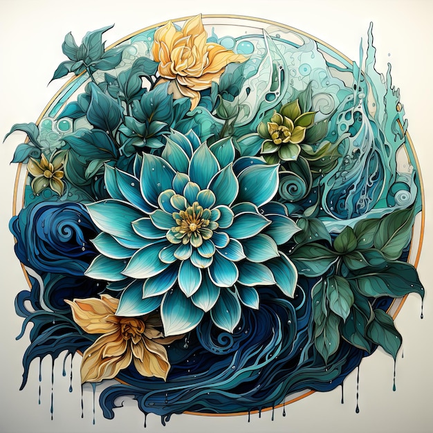 Un diseño de tatuaje de ilustración