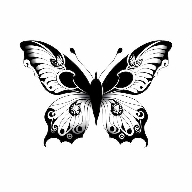 Foto diseño de tatuaje de mariposa