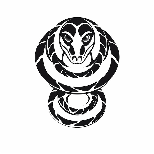 Diseño de tatuaje de serpiente símbolo vectorial aislado fondo blanco arte generado por IA