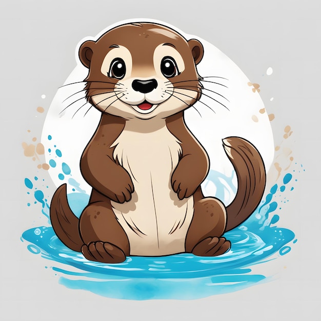 Diseño de la taza de los animales de la nutria