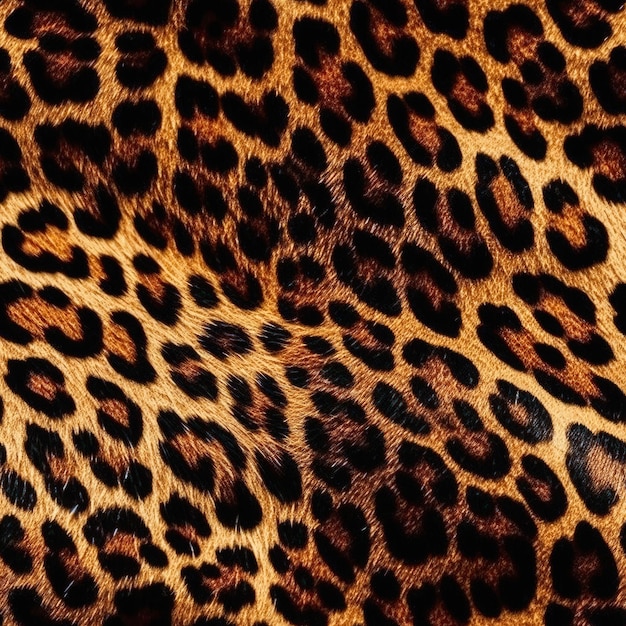 Diseño de tela textil de fondo con patrón sin costuras de textura de pelaje de leopardo