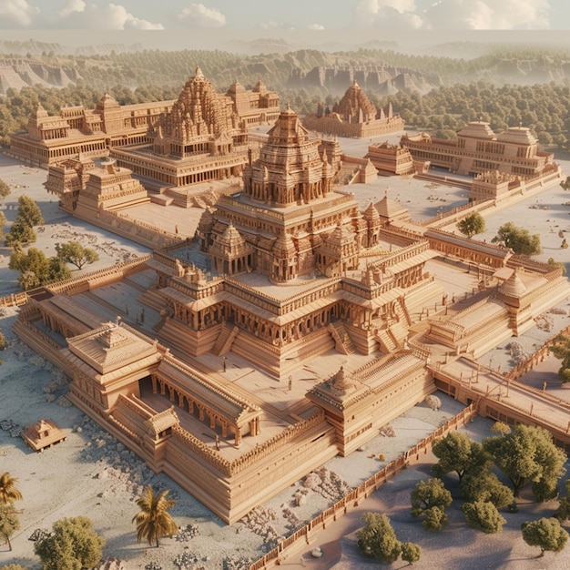 Diseño del templo de Ram Mandir en Ayodhya