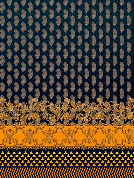 Diseño textil Kurti Diseño de impresión digital Diseño de trajes para mujeres pakistaníes Diseño para impresión