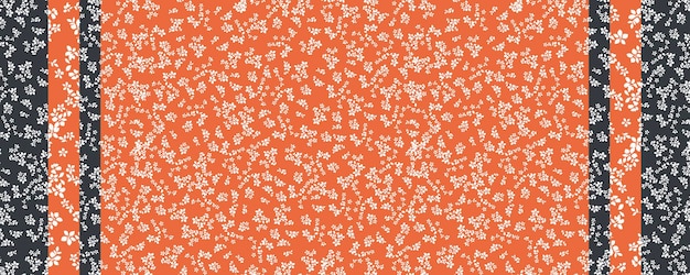 Diseño textil de patrón sin costuras barrado flores libertad tela botánica abstracta hecha a mano