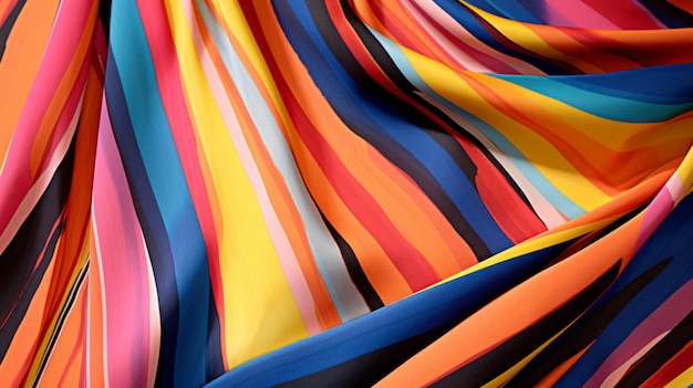 diseño textil a rayas abstracto en colores vibrantes una moda