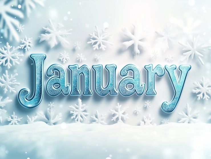 Foto un diseño de texto artístico creativo y elegante para la palabra januari con una tipografía elegante
