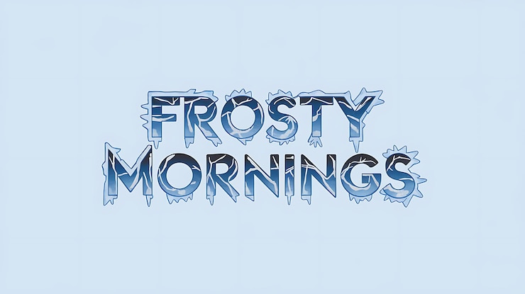 Foto diseño de texto de cristal de hielo