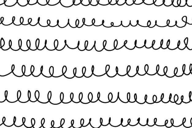 Diseño de tinta de garabateo de fondo transparente con patrón alineado en espiral png
