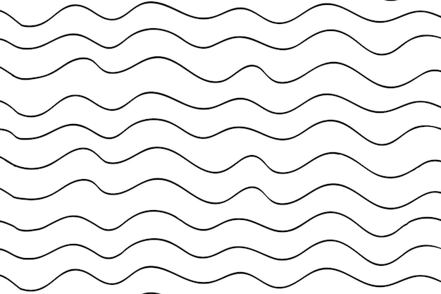 Diseño de tinta de garabateo de fondo transparente con patrón ondulado png