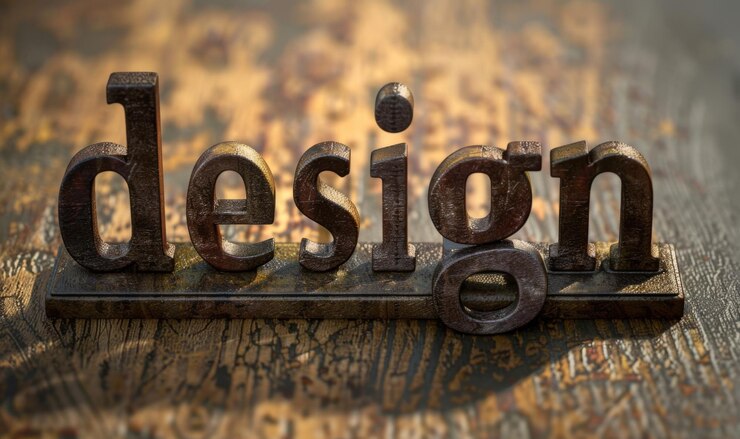 Foto diseño de tipografía metálica antigua