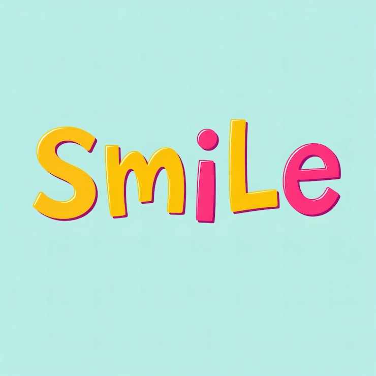 Foto diseño tipográfico con smile