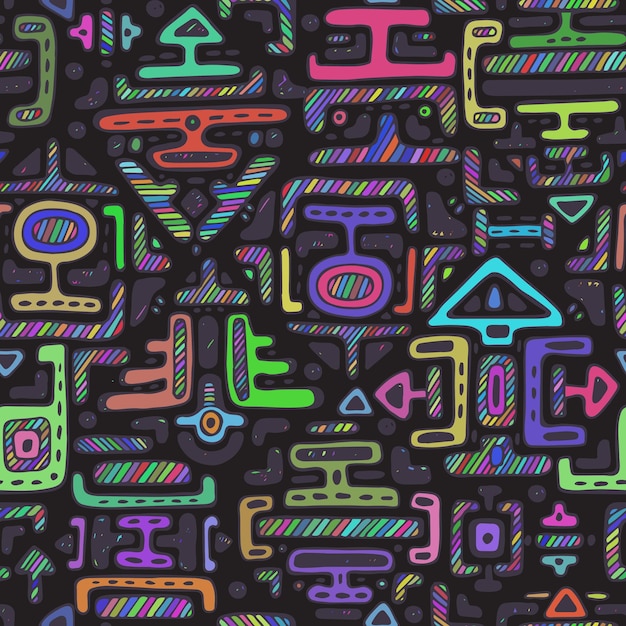 Diseño tradicional de patrón sin costuras geométrico étnico oriental