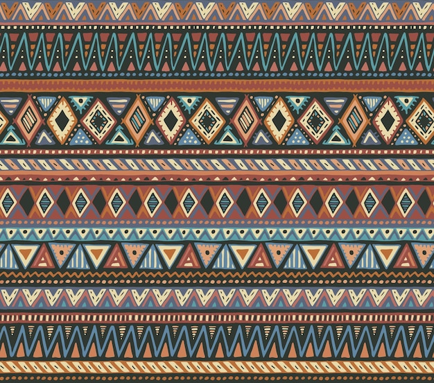 Diseño tradicional de patrón sin costuras geométrico étnico oriental