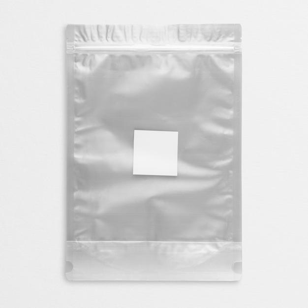 Diseño transparente del embalaje del producto con maqueta de bolsa de cremallera png