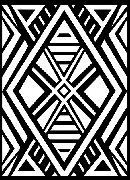 diseño tribal africano página de colorear en blanco y negro