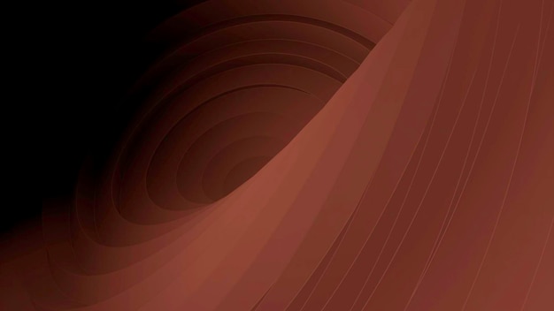 Diseño de túnel d en forma de espiral de color naranja oscuro que expande las líneas naranjas en una superficie curva