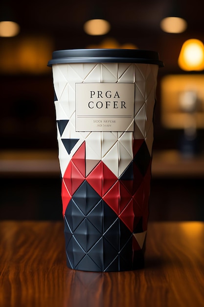 Diseño de vasos de papel Conceptos de lujo creativos y profesionales con un costoso diseño de alta gama