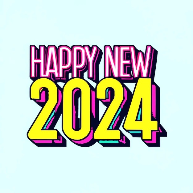diseño de vector de camiseta en Feliz Año Nuevo 2024