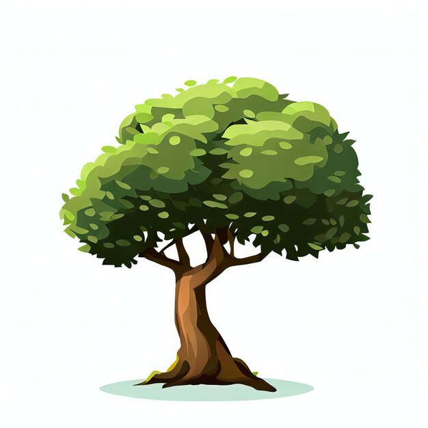 Diseño vectorial de árbol de clipart de ilustración de logotipo IA generativa