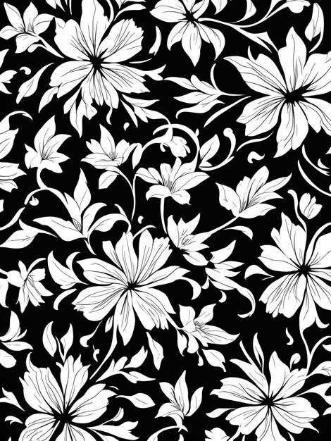 Diseño vectorial sin costura floral de época