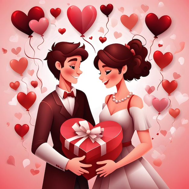 Diseño vectorial gratuito del Día de San Valentín para una celebración fácil
