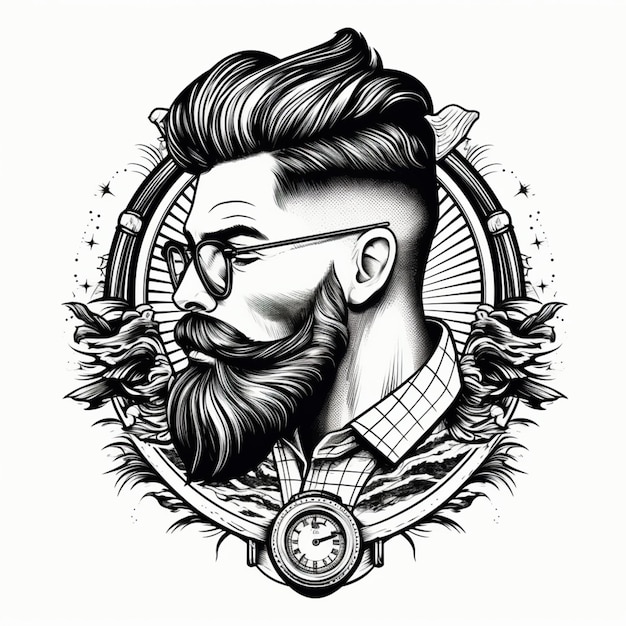 Foto diseño vectorial del icono del barbero