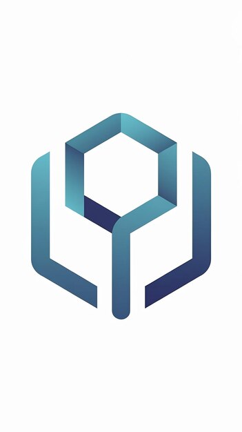 El diseño vectorial del icono de la compañía en forma de signo hexagonal de la letra Y aislada plana