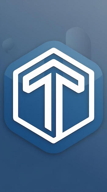 El diseño vectorial del icono de la compañía en forma de signo hexagonal de la letra T aislada plana
