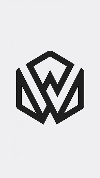 El diseño vectorial del icono de la compañía en forma de signo hexagonal de la letra V aislada plana