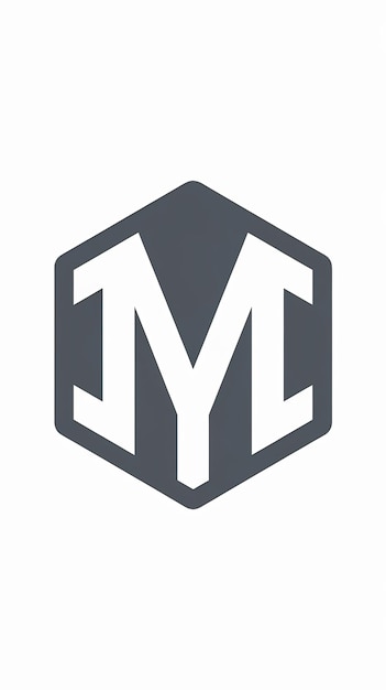 Diseño vectorial del icono de la empresa en forma de signo hexagonal de la letra M aislada plana