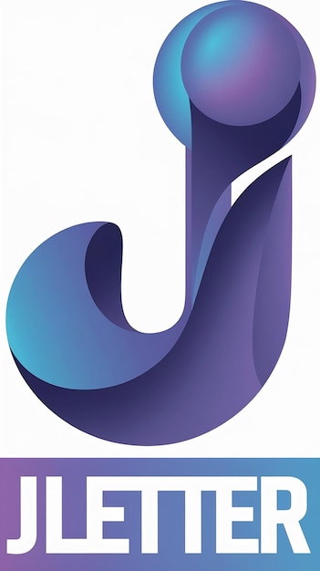 Diseño vectorial del icono de la letra J del signo de círculo de esfera abstracta