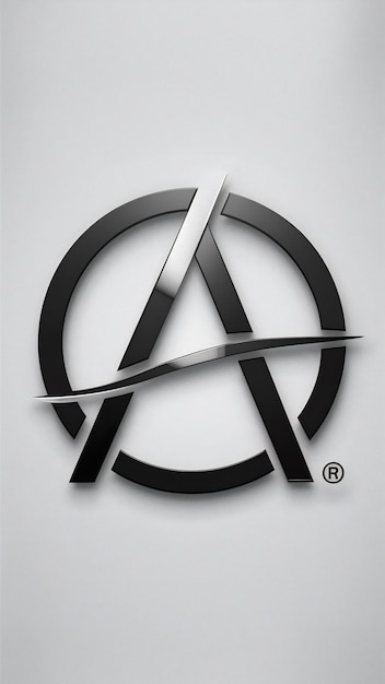 Un diseño vectorial de icono de línea de signo de círculo de letra de logotipo