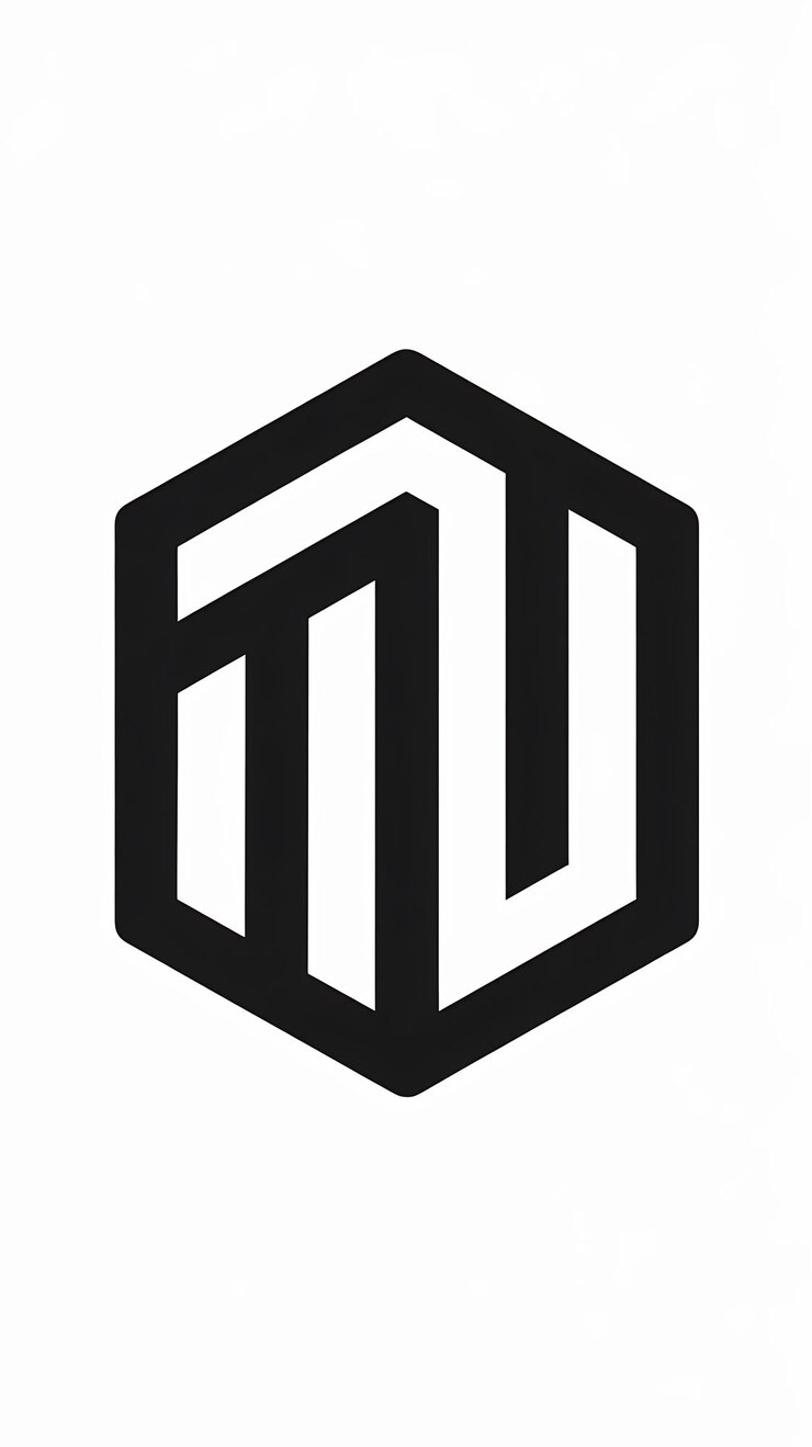 Foto diseño vectorial de íconos de forma hexagonal con logotipo de la compañía aislado de la letra i