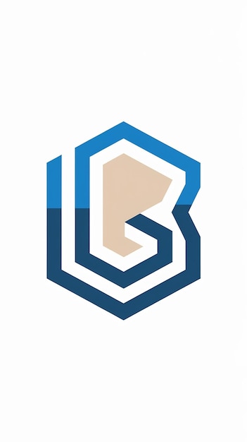 Diseño vectorial de íconos de forma hexagonal del logotipo de la compañía de la letra B aislada de moda