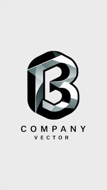 Diseño vectorial de íconos de forma hexagonal del logotipo de la compañía de la letra B aislada de moda