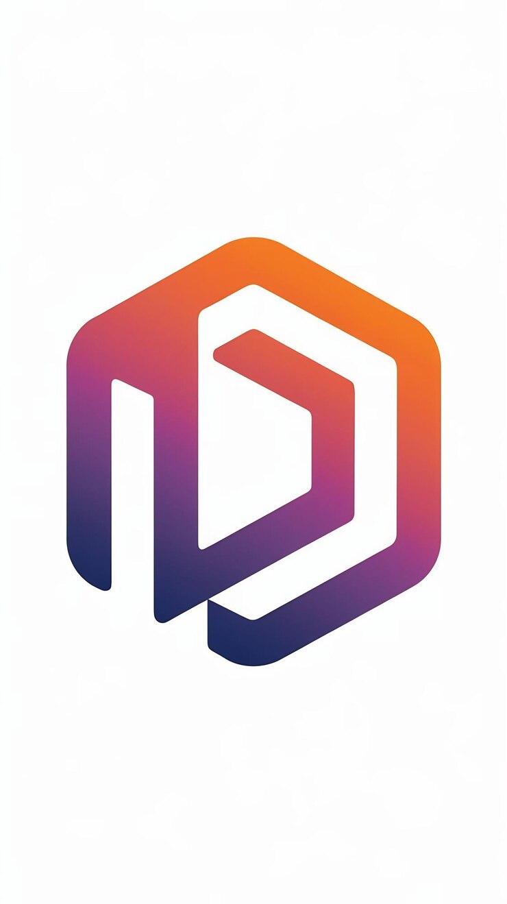 Foto diseño vectorial de íconos de forma hexagonal con el logotipo de la compañía de la letra d aislada de moda
