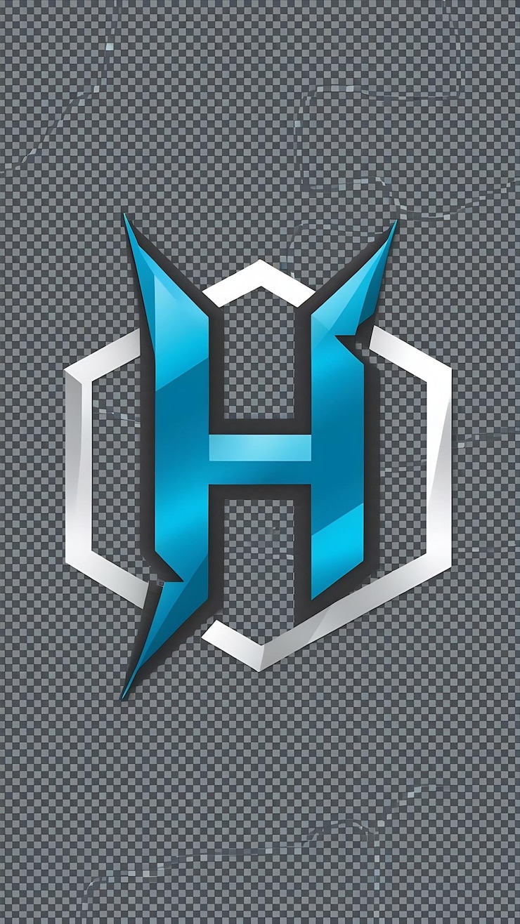 Foto diseño vectorial de íconos de forma hexagonal de la marca de la compañía con la letra h aislada de moda