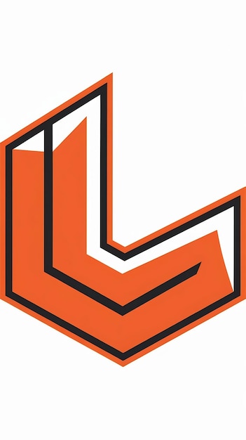 Diseño vectorial de íconos de forma hexagonal de la marca de la compañía con la letra L aislada de moda