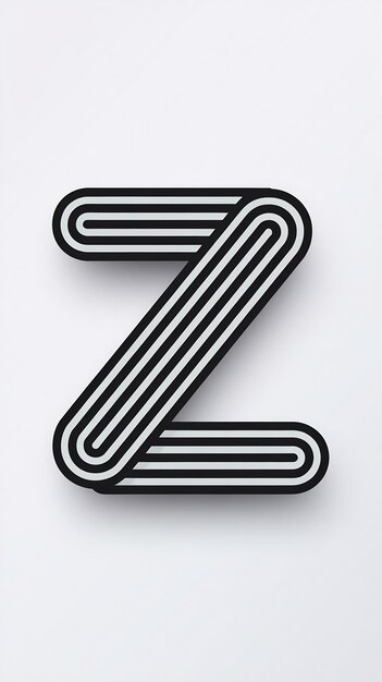 Diseño vectorial de íconos lineales de la letra Z