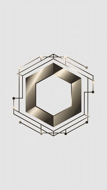 Diseño vectorial de iconos de logotipo de hexágono geométrico lineal de moda