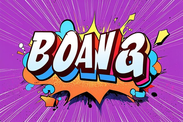 Diseño vectorial de ilustraciones de texto cómico 3D
