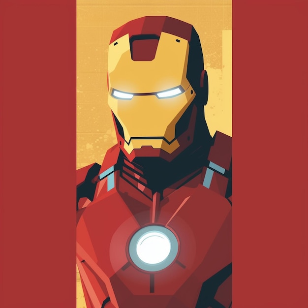 Foto diseño vectorial ilustrado de iron man avenger