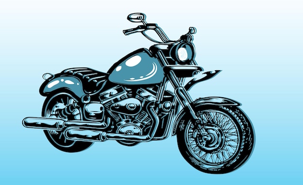 Diseño vectorial de impresión de efecto grunge de motocicleta antigua de calidad superior de motocicleta concepto de logotipo retro