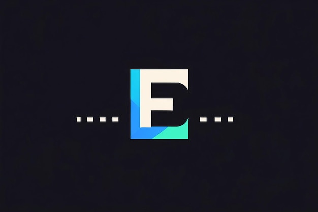 Diseño vectorial de la letra E del logotipo en estilo píxel