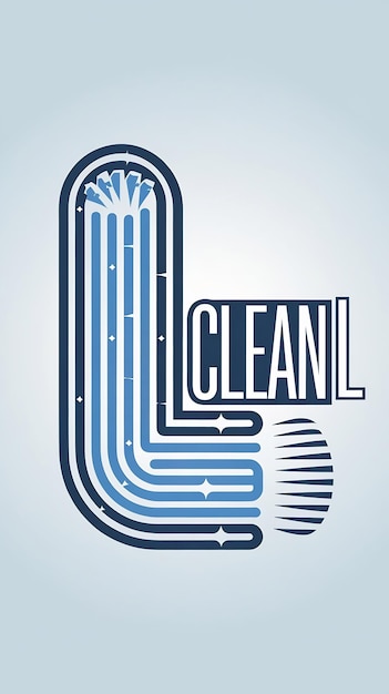 Diseño vectorial de letreros de la compañía con icono de logotipo L limpio