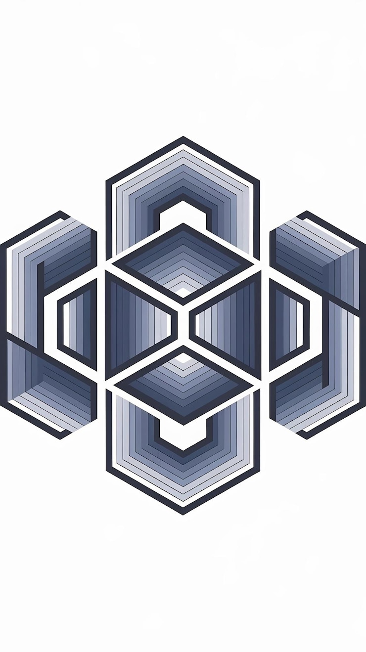 Foto diseño vectorial de logotipo geométrico hexagonal moderno icono de empresa de hexágono lineal abstracto